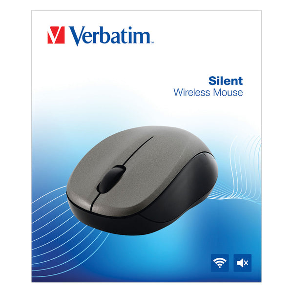 Verbatim Wireless Silent Blue LED Mouse Graphite