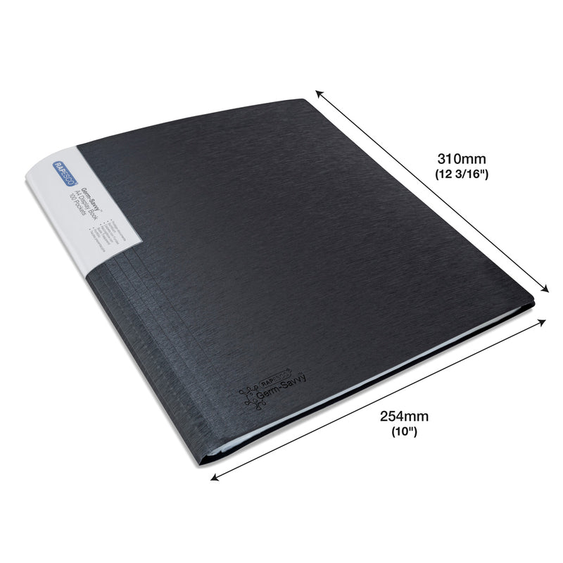 Rapesco Germ-Savvy Antibacterial A4 Display Book Black