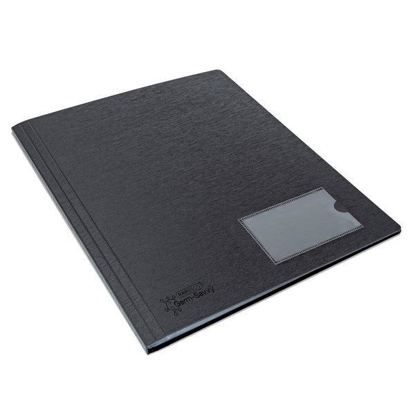 Rapesco Germ-Savvy Antibacterial A4 Hardcover Display Book Black#Pockets_24