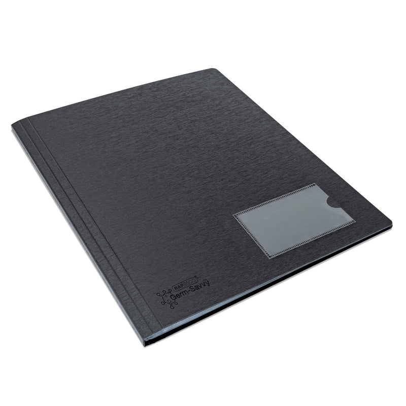 Rapesco Germ-Savvy Antibacterial A4 Hardcover Display Book Black