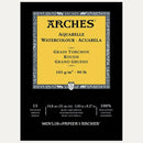 Arches Watercolour Natural White Pad 185gsm Rough 15 Sheet