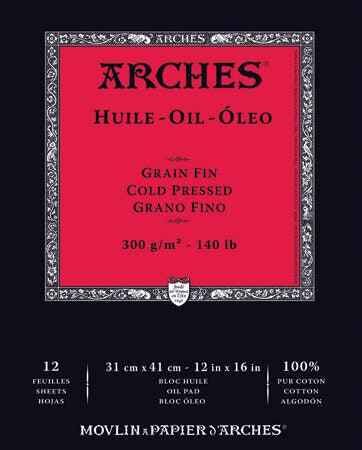 Arches Oil Pad 300gsm 12 Sheets Cold Pressed