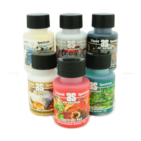 Art Spectrum Liquid Spectrum Set Of 6 Assorted Colours 50ml – Drawing Set