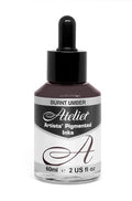 Atelier Pigmented Acrylic Ink 60ml#Colour_BURNT UMBER