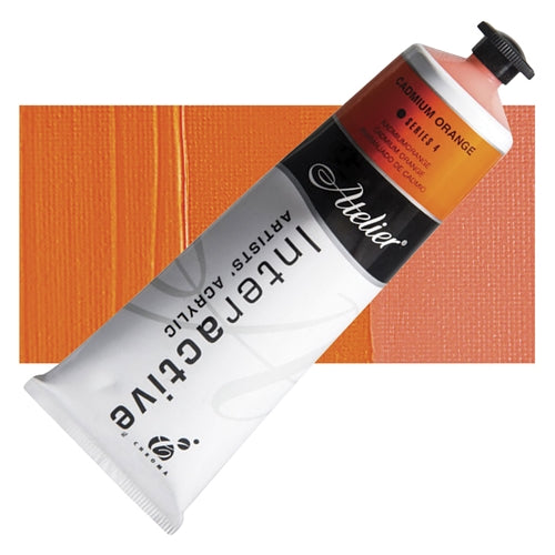 Atelier Acrylic Paint Interactive 80ml#Colour_CADMIUM ORANGE (S4)