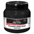 Atelier Free Flow Coloured Liquid Gesso 250ml#colour_carbon black
