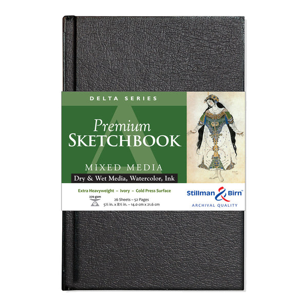 Stillman & Birn Delta Hardback Sketchbooks 270gsm 26 Sheets#Size_5.5X8.5 INCHES