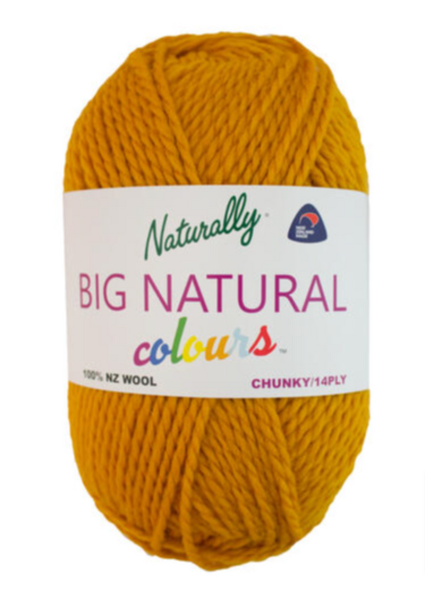 Naturally Big Natural Colours Chunky Yarn 14ply#Colour_BRIGHT GOLD (933)