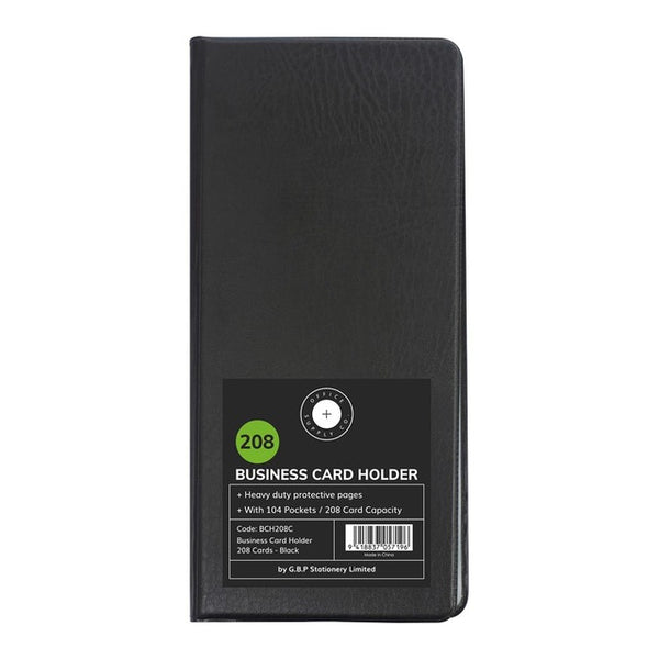 OSC Business Card Holder Black 208 Cards