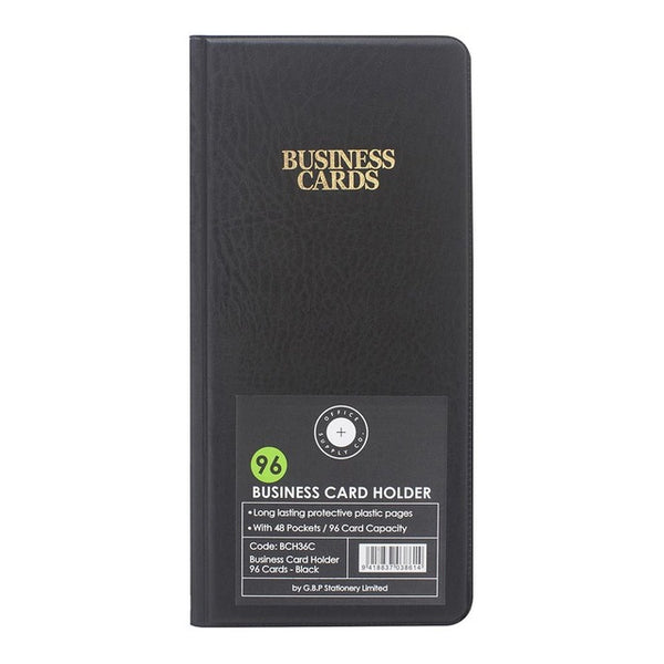 OSC Business Card Holder Black 96 Cards