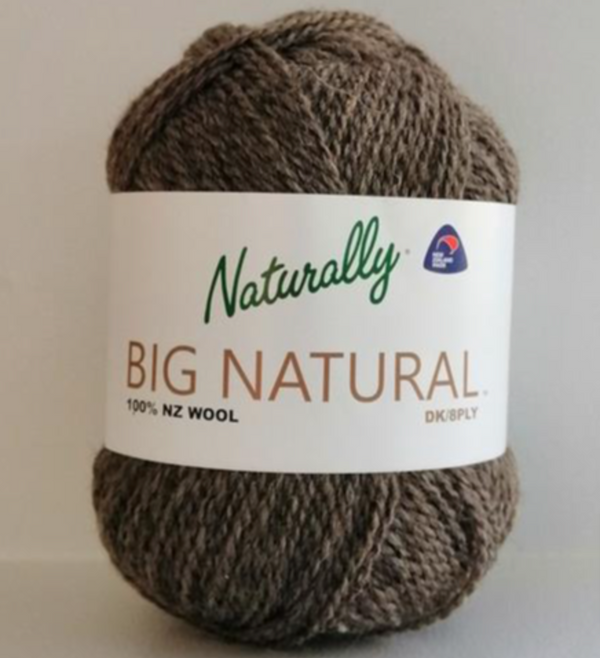 Naturally Big Natural Wool DK Yarn 8ply#Colour_BROWN (523)