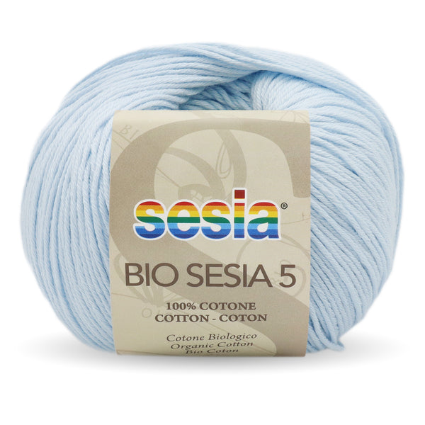 Sesia Bio 5 Organic Yarn 4ply#Colour_BABY BLUE (1263)