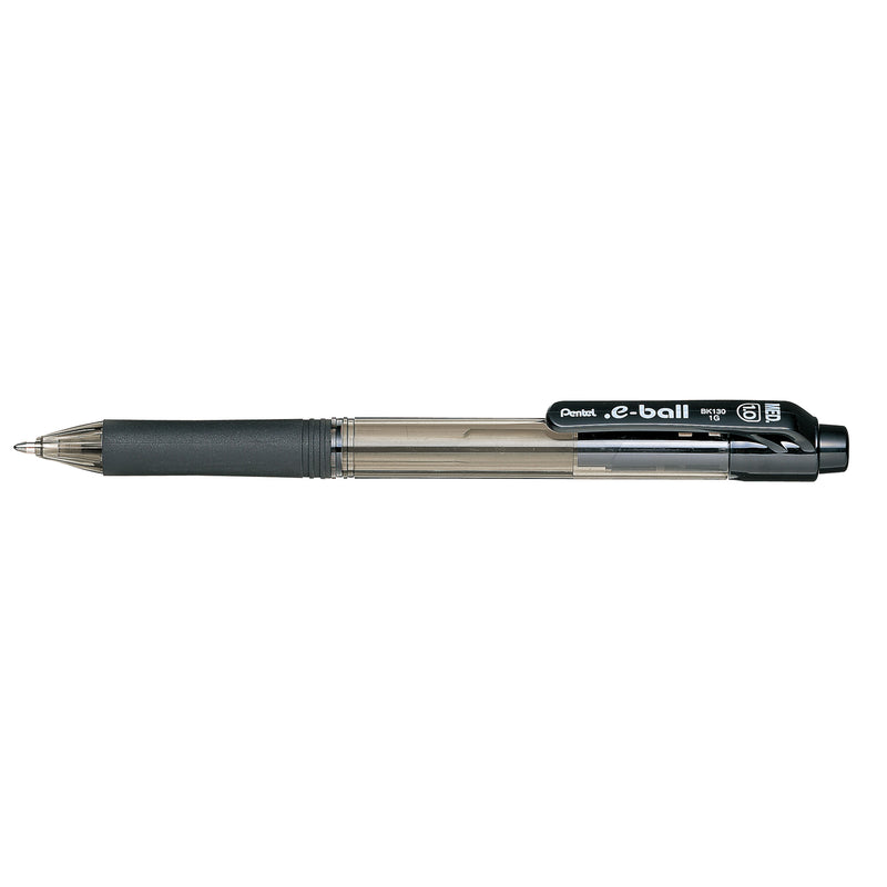 pentel e-ball ballpoint pen retractable bk130 1.0mm box of 12
