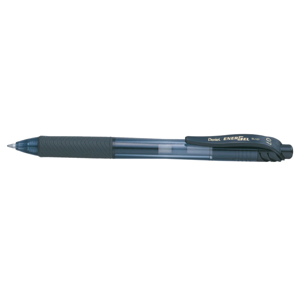 pentel energel-x gel roller pen rectractable bl107 0.7mm box of 10#Colour_BLACK