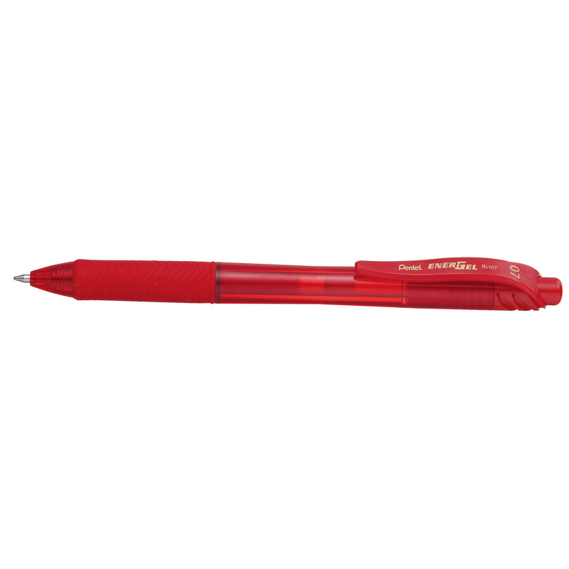 pentel energel-x gel roller pen rectractable bl107 0.7mm box of 10