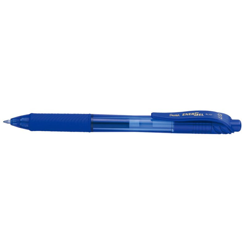 pentel energel-x gel roller pen rectractable bl107 0.7mm box of 10