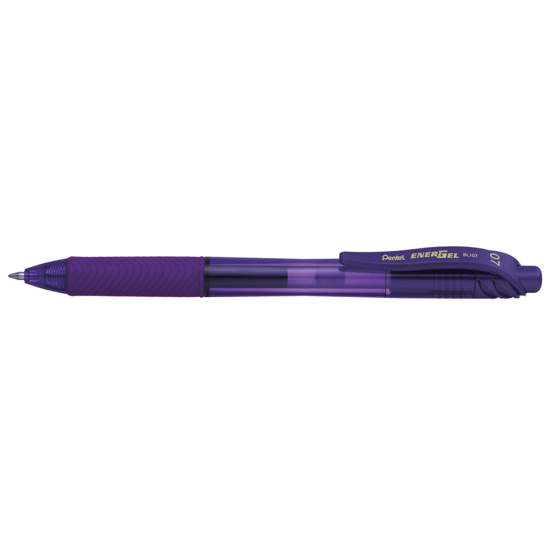 pentel energel-x gel roller pen rectractable bl107 0.7mm box of 10
