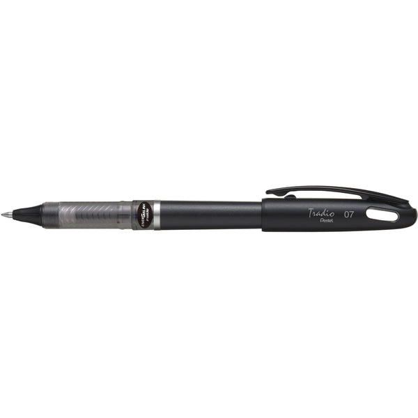 pentel energel ballpoint pen stick 0.7mm tradio black barrel ink box of 12#Colour_BLACK