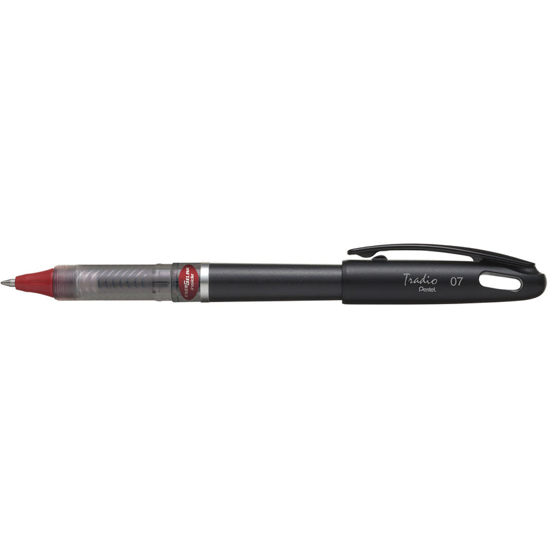 pentel energel ballpoint pen stick 0.7mm tradio black barrel ink box of 12