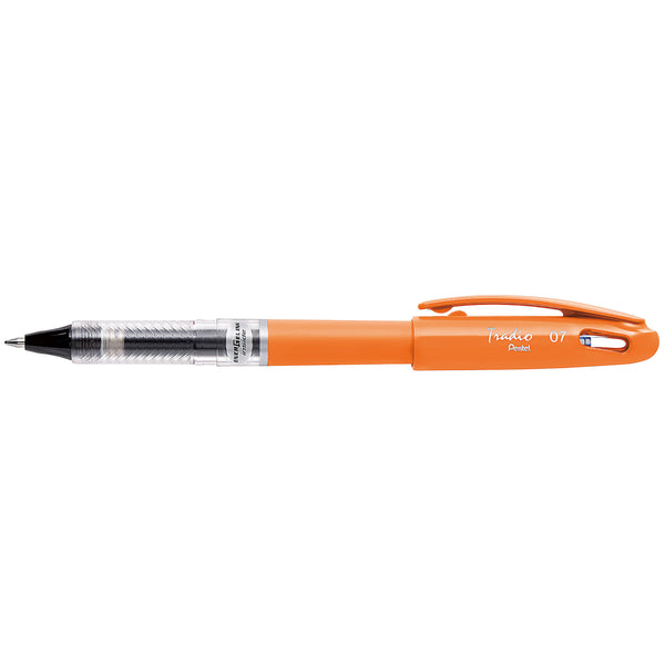 pentel energel ballpoint pen stick 0.7mm tradio barrel black ink box of 12#Colour_ORANGE