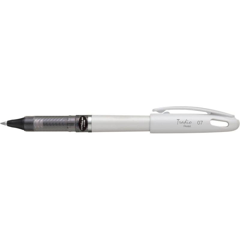 pentel energel ballpoint pen stick 0.7mm tradio white barrel ink box of 12