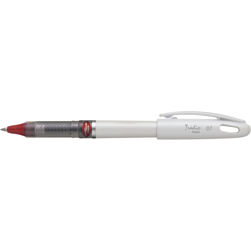 pentel energel ballpoint pen stick 0.7mm tradio white barrel ink box of 12