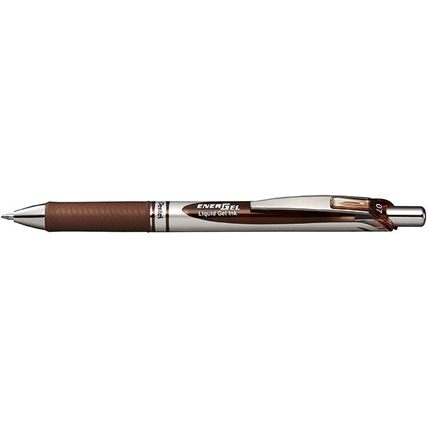 Pentel Energel Gel Pen BL77- Pack of 12#Colour_BROWN