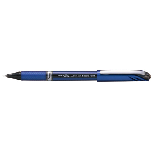 pentel energel gel roller pen stick bln25 needle point 0.5mm pack of 12#Colour_BLACK