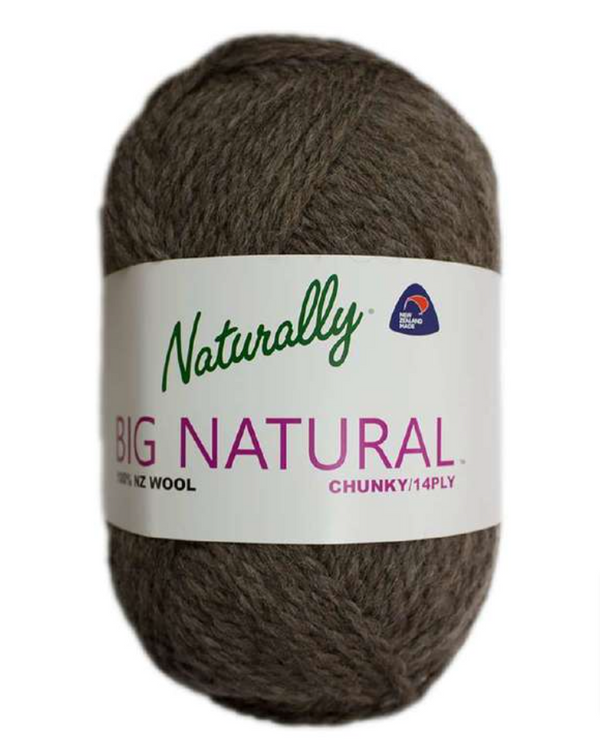 Naturally Big Natural Wool Chunky Yarn 14ply#Colour_BROWN (923)
