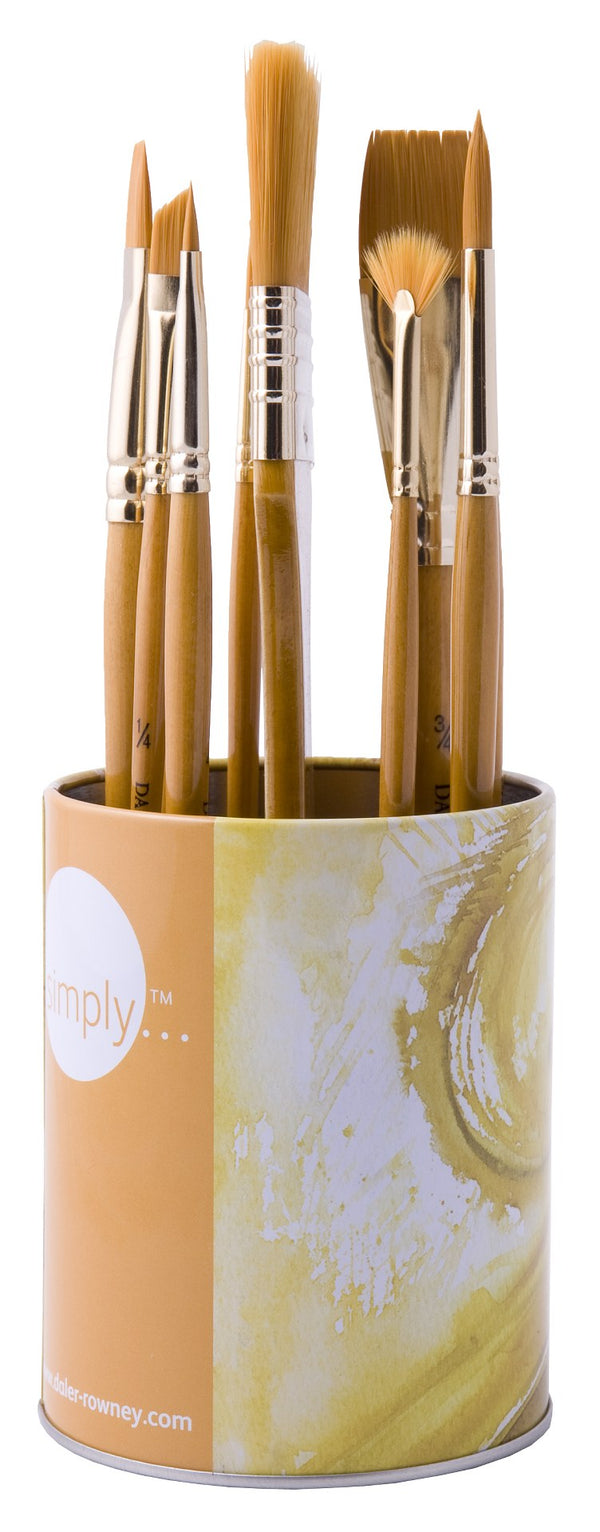 Daler Rowney Simply Acrylic Art Brush Pot Set Of 10