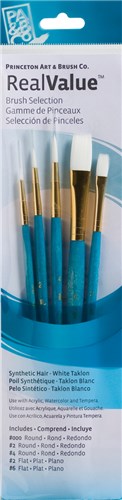 Princeton Real Value Art Brush Set-Golden Taklon Set Of 5