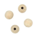 Arbee Wood Beads Macrame Round Large - Pack Of 4