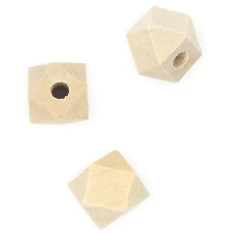 Arbee Wood Beads Macrame Cut Edge Medium - Pack Of 3