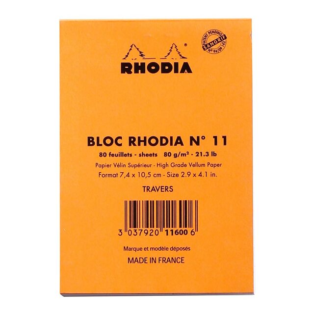 Rhodia Bloc Pad No. 11 A7 Lined