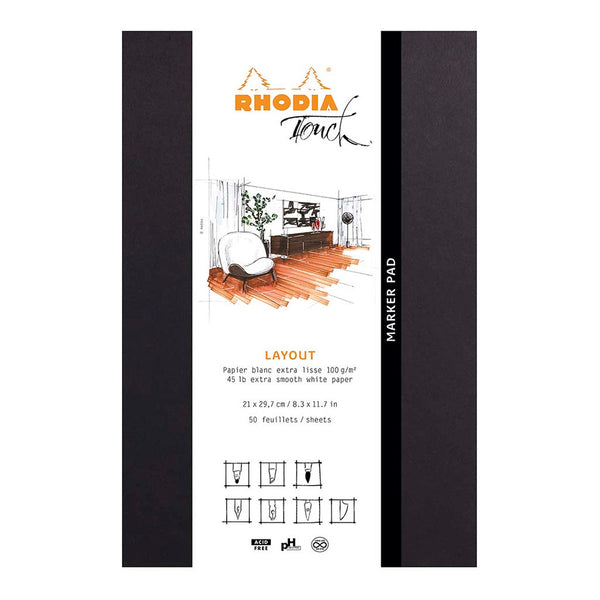 Rhodia Touch Marker Pad Blank#Size_A4+