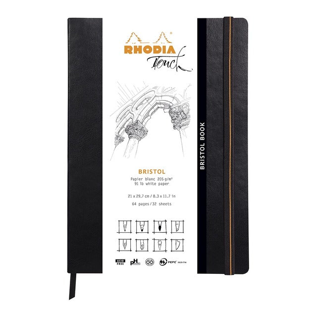 Rhodia Touch Bristol Book Portrait Blank