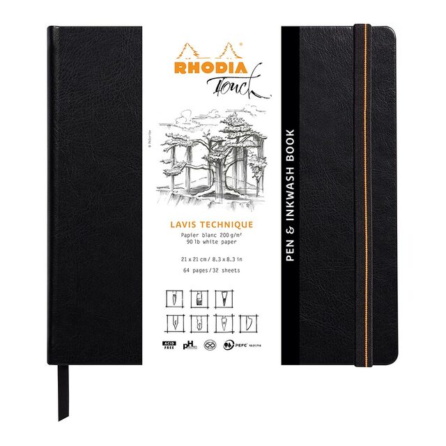 Rhodia Touch Pen And Inkwash Book 210x210mm Blank