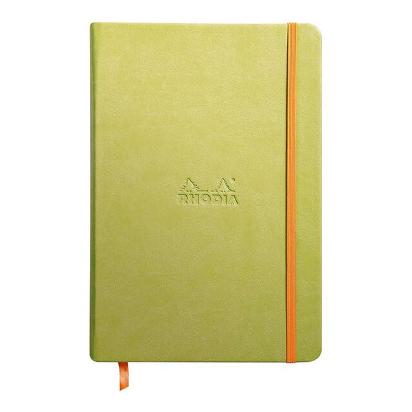 Clairefontaine Rhodiarama Hardcover Notebook A5 Blank#Colour_ANISE GREEN