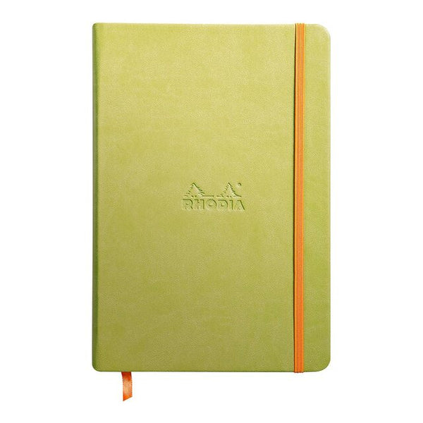 Clairefontaine Rhodiarama Hardcover Notebook A5 Lined#Colour_ANISE GREEN