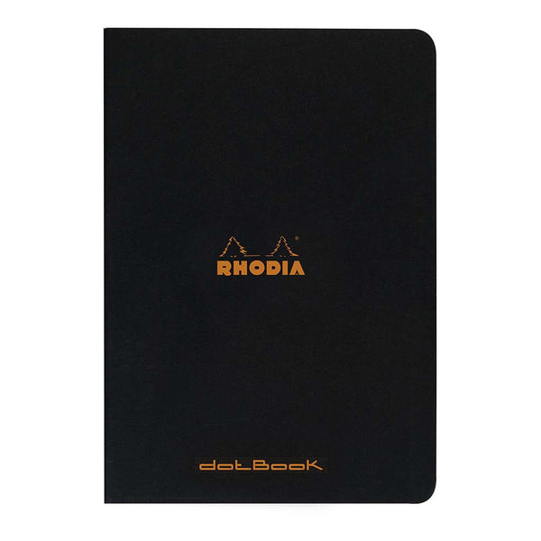 Rhodia Classic Notebook Stapled A4 Dot#Colour_BLACK 
