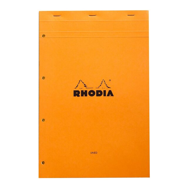 Rhodia Bloc Yellow Pad No. 119 A4+ Lined Orange