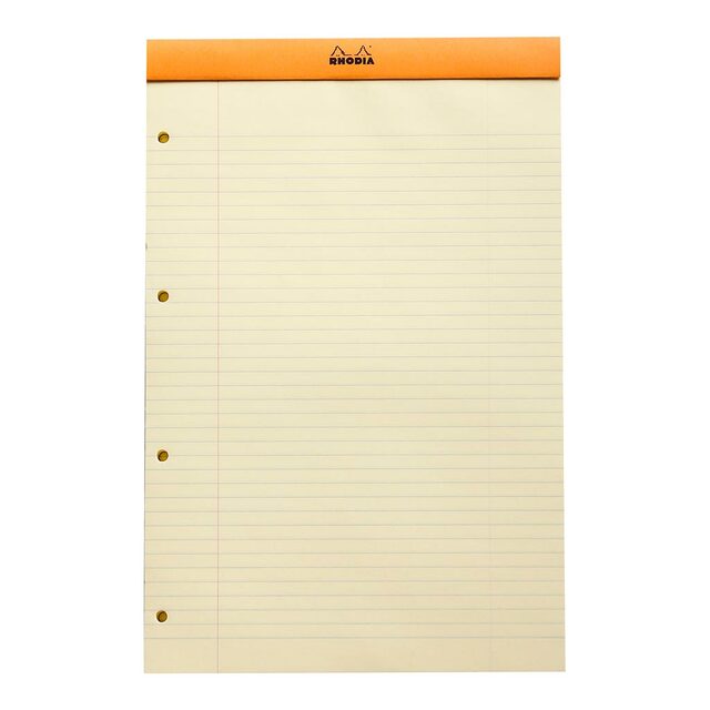 Rhodia Bloc Yellow Pad No. 119 A4+ Lined Orange