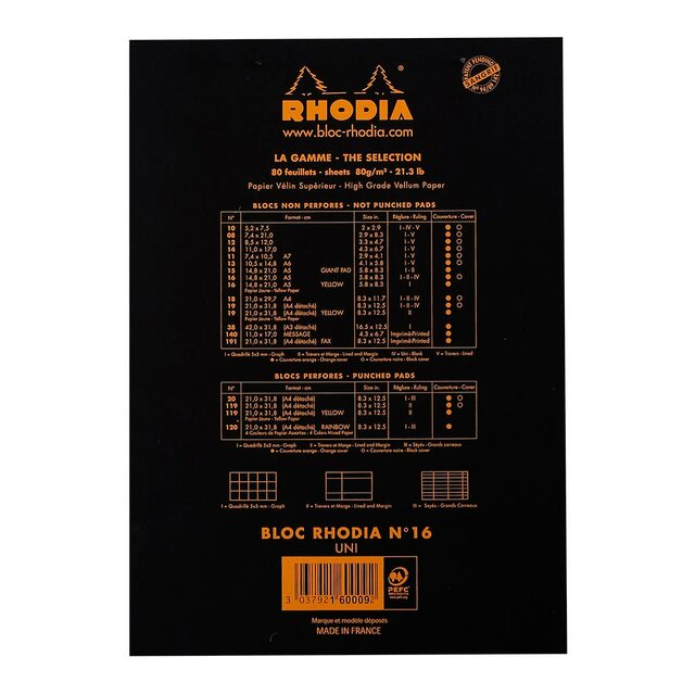 Rhodia Bloc Pad No. 16 A5 Blank