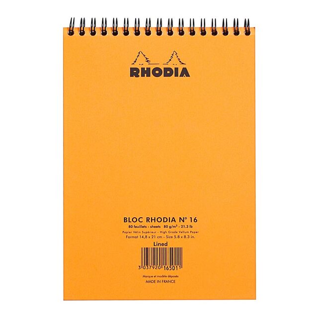 Rhodia Classic Notepad Spiral A5 Lined