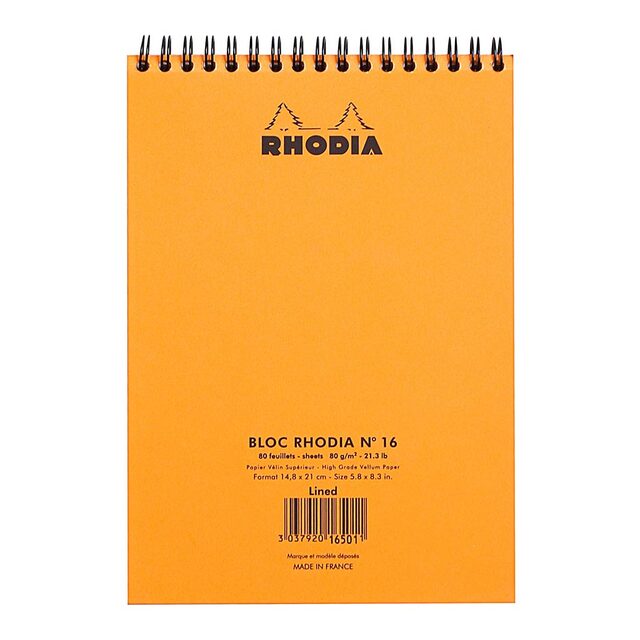 Rhodia Classic Notepad Spiral A5 Lined