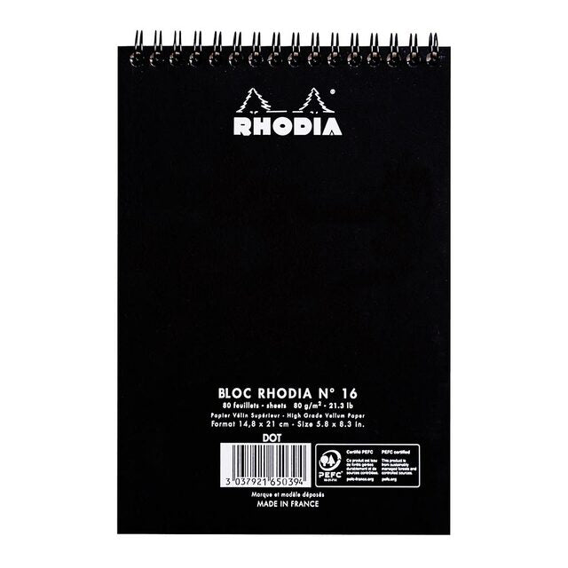 Rhodia Classic Notepad Spiral A5 Dotted