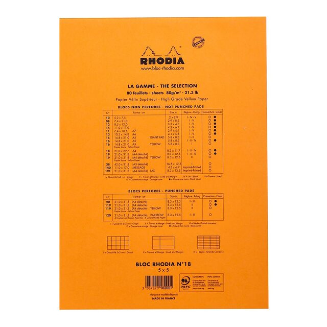 Rhodia Bloc Pad No. 18 A4 Grid