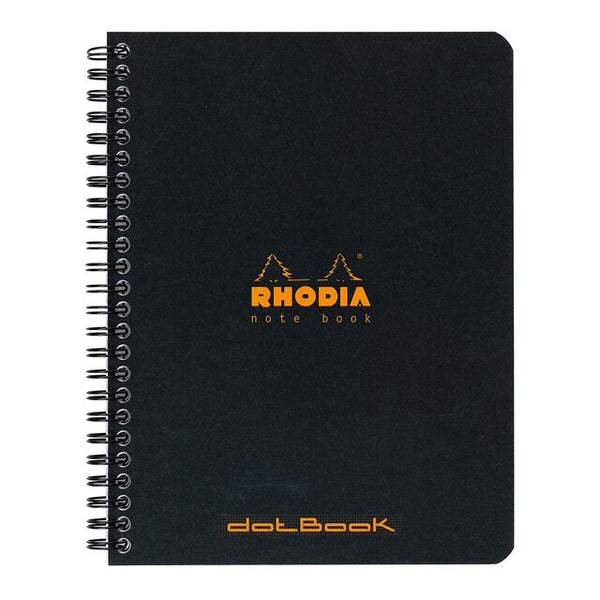 Rhodia Classic Notebook Spiral A5+ Lined#Colour_BLACK