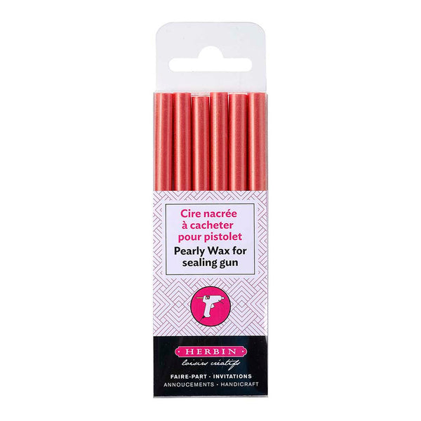 Herbin Wax Gun Sticks Pearly Pack Of 6#Colour_ANTIQUE ROSE
