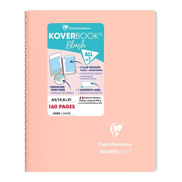 Clairefontaine Koverbook Spiral Blush A5 Lined